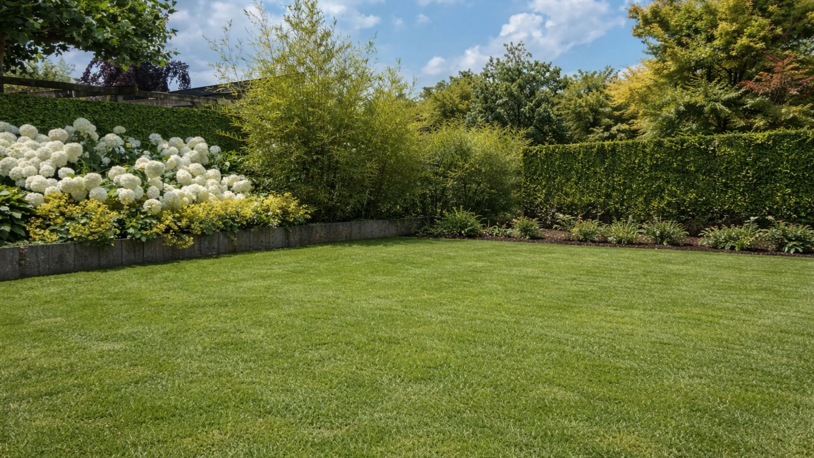 Luxury custom patio in Los Angeles featuring a modern Corten steel outdoor fireplace and wood-look stone pavers.